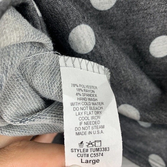 freckled poppy luna poka dot long sleeve hoodie large - Picture 5 of 6